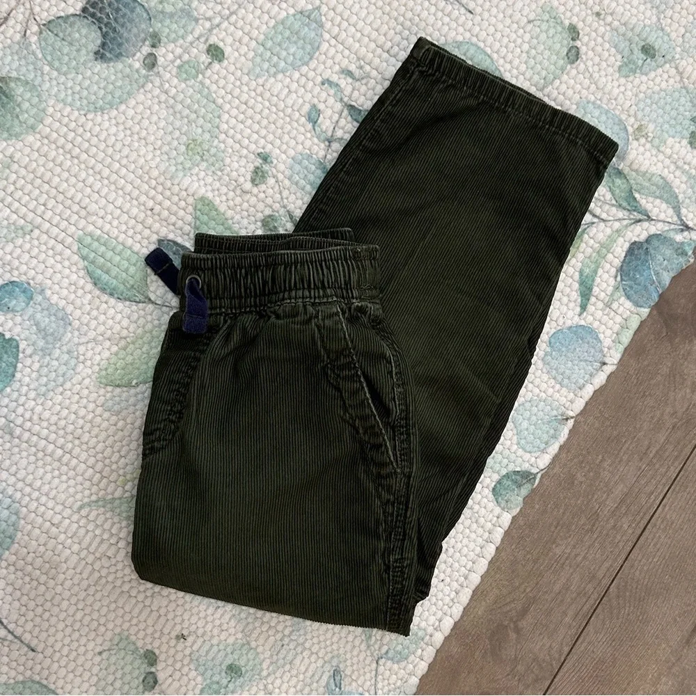 Hanna Andersson Boys Forest Green Corduroy Cord Pants Size 110 (5)